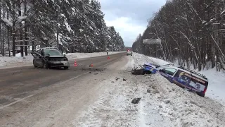 Видеоряд с места ДТП Кадуйский р он 07 02 19