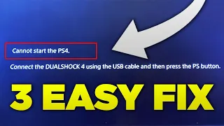 ✔️ FIX CANNOT START THE PS4 | BEST METHODS 2021