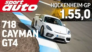 Porsche 718 Cayman GT4 |Hot Lap Hockenheim-GP | sport auto