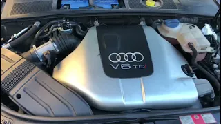 Audi A4 V6 2.5Tdi 180cv 275.000km sonido del motor en caliente