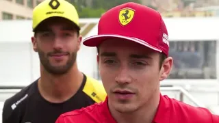 Daniel Ricciardo trolls Charles Leclerc when asked if he can win at Monaco