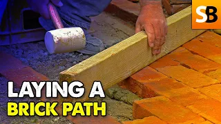 How to Lay a Real Brick Path (with a laugh)