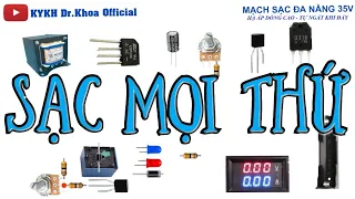 Chế mạch sạc tự ngắt đa năng 2-35v từ biến áp Amply | Mạch hạ áp chỉnh áp chỉnh dòng SIÊU ĐƠN GIẢN