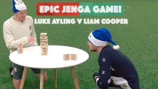 Epic Christmas Jenga battle! Liam Cooper v Luke Ayling