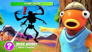 J'espionne un NOUVEAU BOSS SECRET sur FORTNITE SAISON 8 ! IL est SUPER FORT !