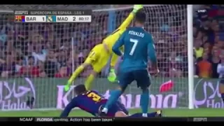 GOL CRISTIANO RONALDO REAL MADRID VS BARCELONA 13-08-2017 Supercopa de España ida