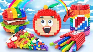 Tasting the Rainbow 🌈🌈🌈: Apu's LEGO Food Adventure🔥 | Lego Friends Challenge