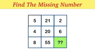 Find The Missing Number - Square Grid || Missing Number Puzzle