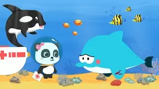 Baby learns animals living in the sea - Exploring the ocean with Panda doctor