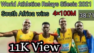 World Athletics Relays Silesia 2021 || 4×100M Men's Final Run ||