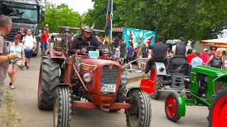 Verrückte alte Traktoren beim Bulldogtreffen, Dampf & Diesel in Leipzig Markkleeberg 01.07.2023