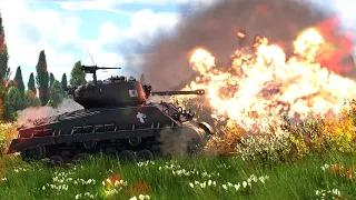 War Thunder: M4A3 (76) W (Japan) / 5 kills (4 tanks +1  plane) / RB