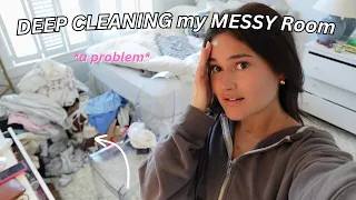 DEEP CLEANING my MESSY Room! *productive and satisfying*