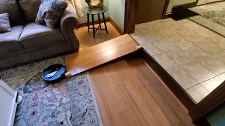 Running a Shark Robot Vacuum with a ramp for a step down room