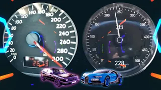 ACCELERATION BATTLE | VW GOLF MK2 1200HP VS BUGATTI CHIRON 1500 HP | 0-300km/h