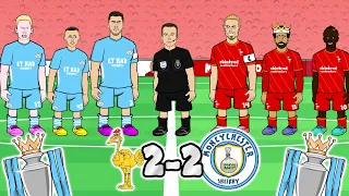 🔴2-2🔵Liverpool vs Man City! The Cartoon (Salah Wonder Goal Foden De Bruyne Mane Goals Highlights)