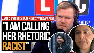 Tory peer Baroness Warsi condemns Suella Braverman for using divisive language | LBC