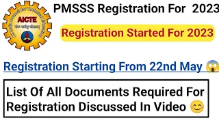 PMSSS 2023 List Of Documents Required For Registration Discussed