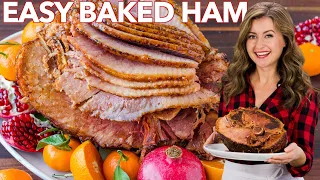 Baked Ham with Brown Sugar Apricot Honey Glaze