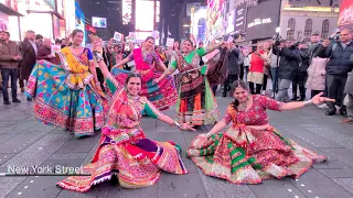 Indian Garba Dance Times Square NYC December 7 2023