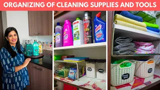 Organizing of Cleaning Supplies and Tools | Dishwasher and Laundry Area Organization