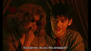 Asking someone out in 4 languages just to get rejected. [Chungking Express]