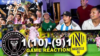 MY FAMILY LOVES MESSI! | INTER MIAMI 1(10) - (9)1 NASHVILLE | LEAGUES CUP FINALS REACTION