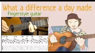 What a Difference a Day Made - Fingerstyle Guitar comping (with tab)