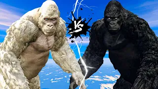 White King Kong Vs Black King Kong Epic Battle Fight in GTA 5