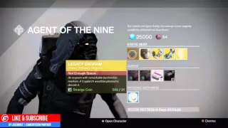 XUR LOCATION 9-18-15 and Destiny Inventory for September 18, 2015 Week 55