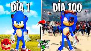 SOBREVIVÍ 100 DÍAS como ZOMBIE SONIC LA PELICULA en GTA 5 !! (Sonic Movie mod)