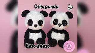 Osito panda tejido amigurumi (paso a paso)