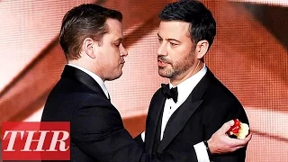 Matt Damon Roasts Jimmy Kimmel On Stage After Emmy Loss | THR News