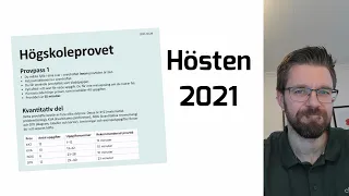 HÖGSKOLEPROVET HÖSTEN 2021. Kvantitativ del. provpass 1.