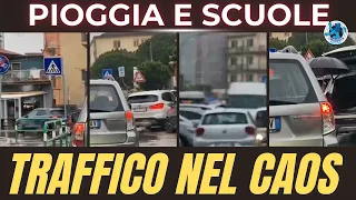 PIOVE = TRAFFICO NEL CAOS  - SOPRATTUTTO NEI PRESSI DELLE SCUOLE