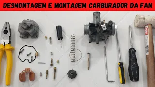 Desmontagem e Montagem completa do carburador Honda fan/125