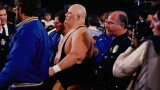 King Kong Bundy makes his entrance at WrestleMania 2