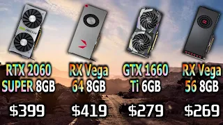 RTX 2060 SUPER vs RX Vega 64 vs GTX 1660 Ti vs RX Vega 56