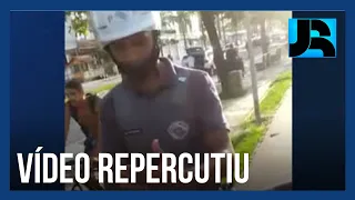 "Tem cara de ladrão", diz PM ao abordar trabalhador na ciclovia de Santos (SP)