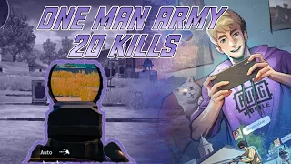 ONE MAN ARMY  20 KILLS | PUBG MOBILE | NOOBSEE GAMING