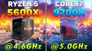 Ryzen 5 5600X OC @4.6GHz vs Core i7 9700K OC @5.0GHz | PC Gaming Tested