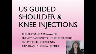 US guided shoulder and knee injection recording