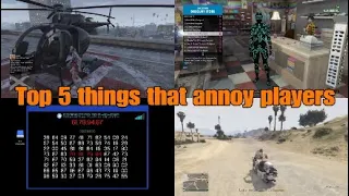 Top 5 things that annoy players| GTA V Online