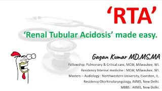 Renal Tubular Acidosis - made easy.