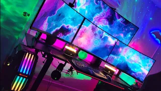 Jarvis PC - Samsung Odyssey Neo G8's 4K @ 240Hz - Ultimate RGB Gaming Setup - RTX 3090 FTW3 Ultra