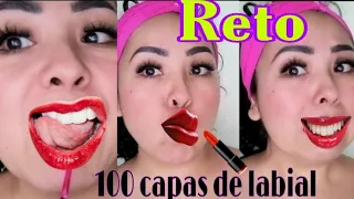 100 capas de labial 💋 Reto | colaboración con yola yola ✨