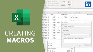 Excel Tutorial - Creating MACROS