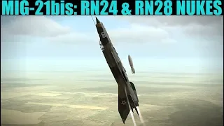 Mig-21bis: RN-24 & RN-28 Nuclear Nuke Bomb Toss Loft Tutorial | DCS WORLD