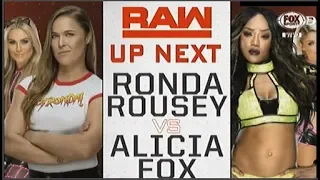 ronda rousey vs alicia fox  raw 06-08-2018 lucha completa español latino