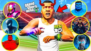 Franklin Trying Ben 10 Avengers New Watch and Become Superhero in GTA 5 !